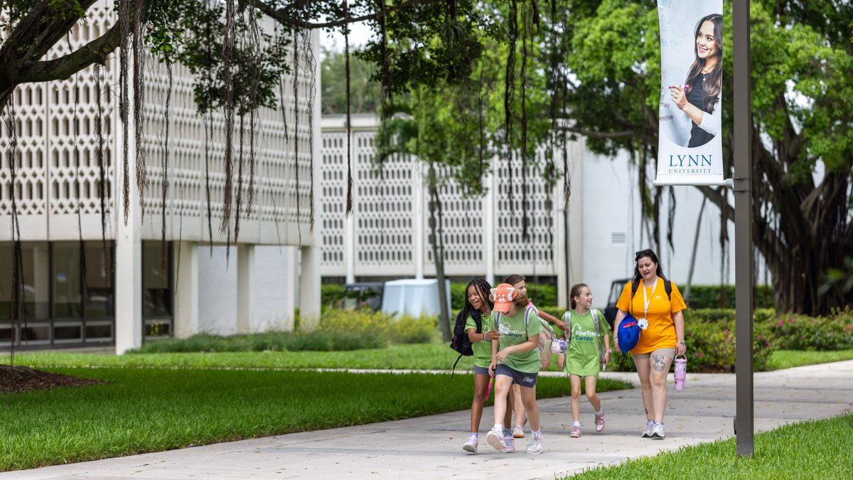Summer fun starts at Lynn ... ⚔️🏕️ Pine Tree Camps returned to campus today, providing a fun sleep-away and day camping experience. Welcome back! Learn more about Pine Tree Camps: ow.ly/VR4E50W2TXf #WeAreLynn