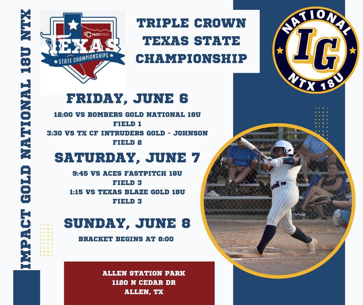 Harley Malone (@_harleymalone) on Twitter photo Here’s a look into our schedule for this this weekend! <a href="/IGNatl18uNTX/">IMPACT GOLD NATIONAL 18U NTX</a> <a href="/ImpactGoldOrg/">Impact Gold Fastpitch</a> <a href="/Coach_Lem_UAM/">Kyle Lem</a> <a href="/BrookeR2323/">Brooke Richards</a> Here’s a look into our schedule for this this weekend! <a href="/IGNatl18uNTX/">IMPACT GOLD NATIONAL 18U NTX</a> <a href="/ImpactGoldOrg/">Impact Gold Fastpitch</a> <a href="/Coach_Lem_UAM/">Kyle Lem</a> <a href="/BrookeR2323/">Brooke Richards</a>