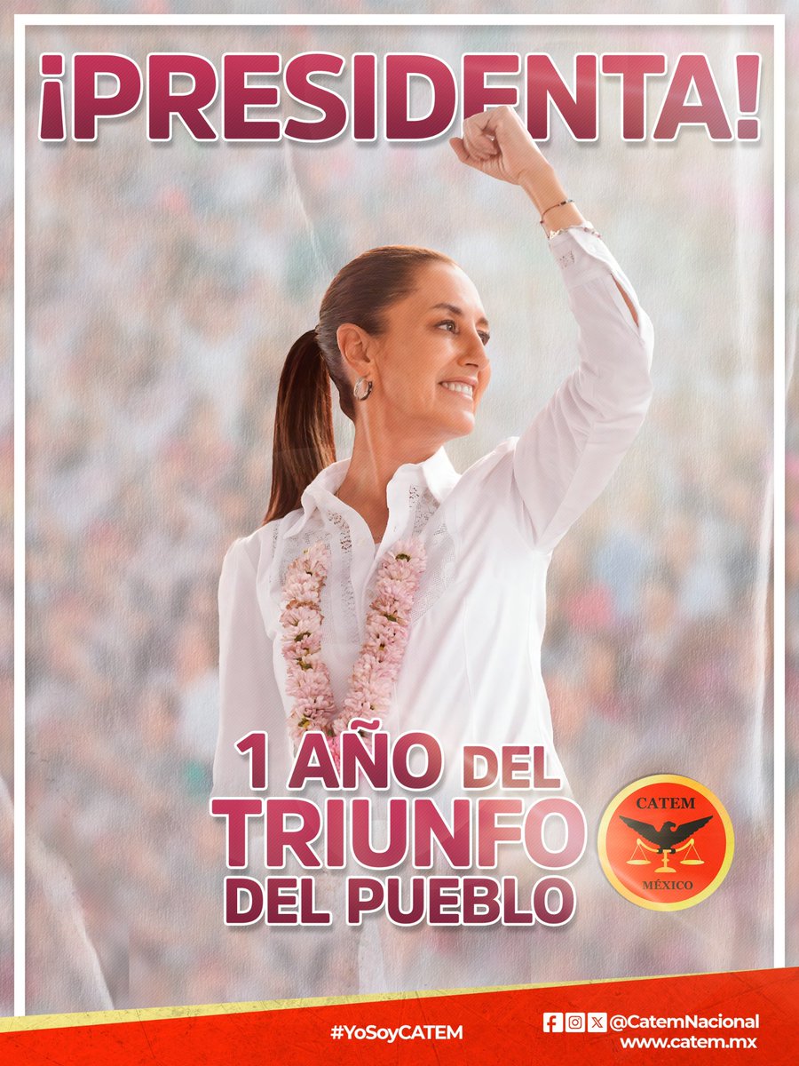 Hoy en México tenemos a la mejor presidenta del mundo, la Dra. <a href="/Claudiashein/">Claudia Sheinbaum Pardo</a>. 

Hace un año, casi 36 millones de personas eligieron libremente continuar construyendo el Segundo Piso de la Cuarta Transformación.

¡Que viva nuestra presidenta!