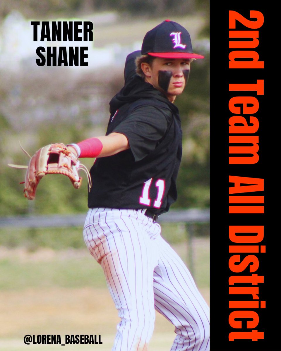 Lorena_Baseball's tweet photo. 2nd Team All District: Jacob Swain, Tanner Shane, and Ian Lang https://t.co/1d98UeZGf0