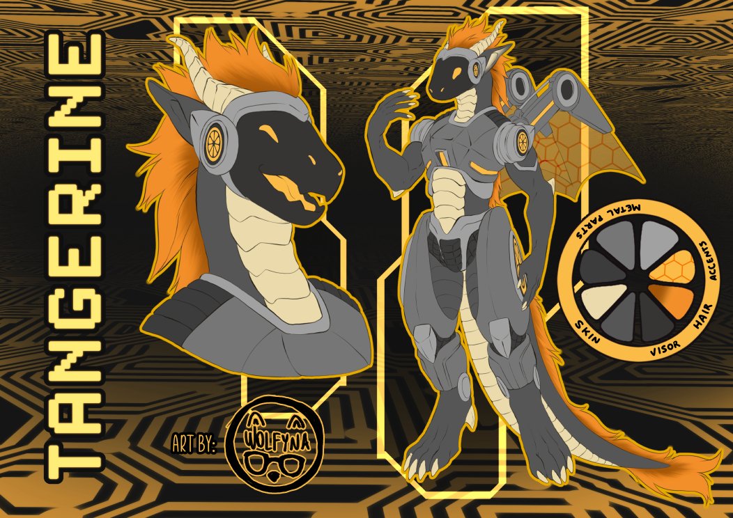 Have you ever seen a dragon protogen?🐲🤖
I have really enjoyed making this guy, I love making robots and protogens :3

#furry #furryartist #protogen #refsheet
