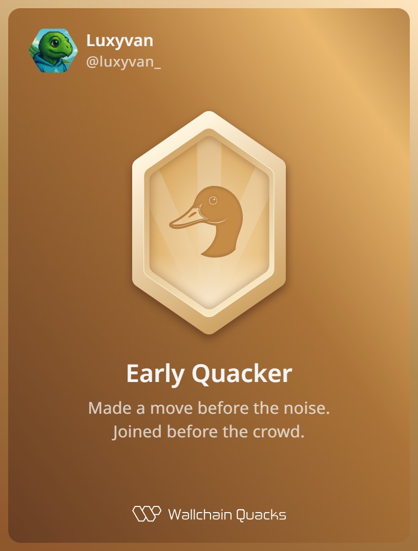 Luxyvan (@luxyvan_) on Twitter photo 🏆 <a href="/wallchain_xyz/">Wallchain Quacks</a>’de Early Quacker rozetini kaptım!
✨ Katkılarımın fark edilmesi gerçekten harika bir his
🔥 Wallchain Quacks ortamı çok keyifli. Sen de katılmak ister misin?
🦆 Henüz yoksan, yorum bırak, sana da davetiye gelsin👇 🏆 <a href="/wallchain_xyz/">Wallchain Quacks</a>’de Early Quacker rozetini kaptım!
✨ Katkılarımın fark edilmesi gerçekten harika bir his
🔥 Wallchain Quacks ortamı çok keyifli. Sen de katılmak ister misin?
🦆 Henüz yoksan, yorum bırak, sana da davetiye gelsin👇