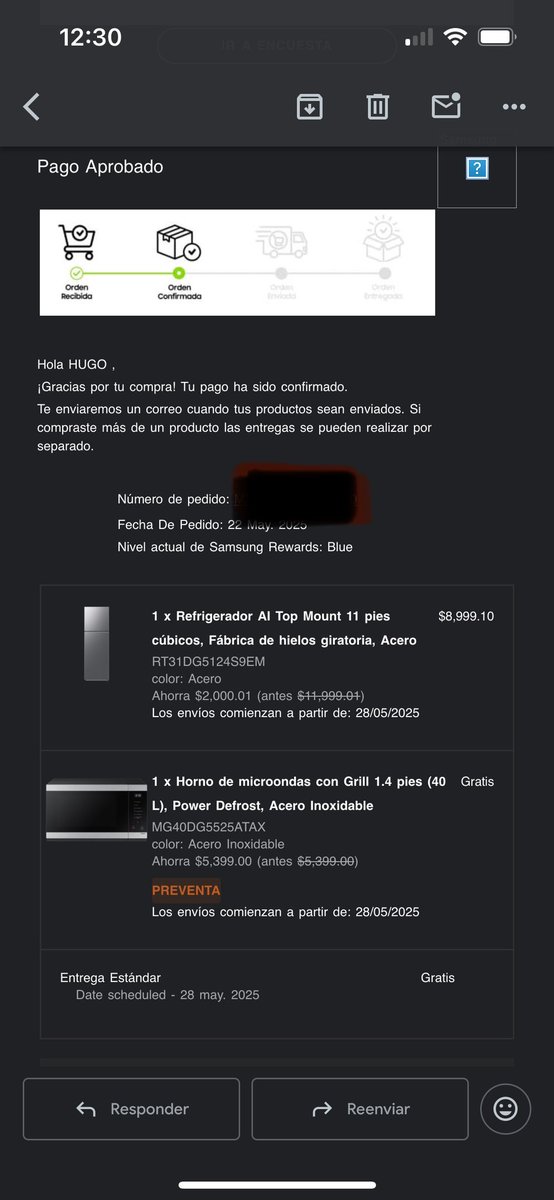 Hola <a href="/Profeco/">Profeco</a> <a href="/SamsungMexico/">Samsung México</a> tiene info engañosa cuando ya compraste!  Por un lado dice que los envíos comienzan a partir del 28 y abajo en inglés dice: fecha (scheduled) el 28 lo cual hace pensar que el envío queda para ese día. No son claros con sus fechas de entrega.