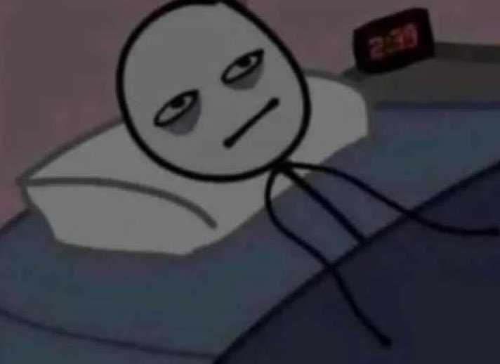 Cuando tienes hambre, pero no te levantas porque tienes sueño, pero no te puedes dormir porque tienes hambre