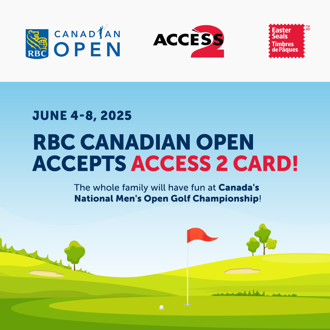 Easter Seals Canada (@easterseals) on Twitter photo We are thrilled to announce that the 2025 <a href="/RBCCanadianOpen/">RBC Canadian Open</a> will accept the Access 2 Card! The whole family will have fun at Canada's National Men's Open Golf Championship!🏌
📅 Dates: June 4-8, 2025
🎟 Tickets: Please call 1-800-571-6736 or email rbccanadianopen@golfcanada.ca We are thrilled to announce that the 2025 <a href="/RBCCanadianOpen/">RBC Canadian Open</a> will accept the Access 2 Card! The whole family will have fun at Canada's National Men's Open Golf Championship!🏌
📅 Dates: June 4-8, 2025
🎟 Tickets: Please call 1-800-571-6736 or email rbccanadianopen@golfcanada.ca