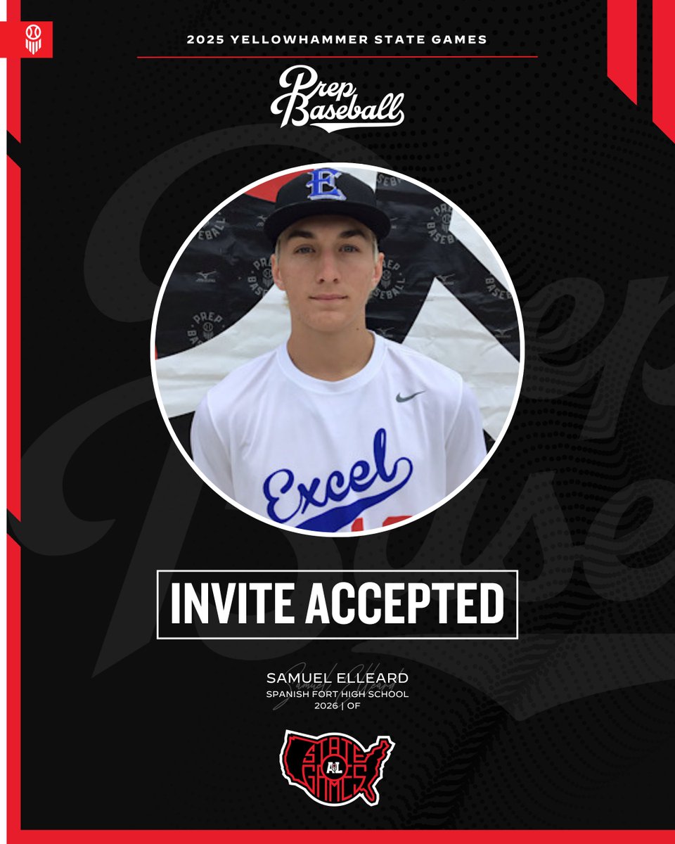 Prep Baseball Alabama (@prepbaseballal) on Twitter photo #๐๐๐๐๐ฆ๐๐ฌ๐๐: ๐๐ง๐ฏ๐ข๐ญ๐ ๐๐๐๐๐ฉ๐ญ๐๐ โ
OF Samuel Elleard (@SpanishFortBSBL, 2026) is ๐๐ข๐๐๐๐ ๐๐ก ๐ for the Yellowhammer State Games, held on June 17th-18th at Sand Mountain Park in Albertville, AL.
Request an invite to the premier event of the summer. โคต๏ธ #๐๐๐๐๐ฆ๐๐ฌ๐๐: ๐๐ง๐ฏ๐ข๐ญ๐ ๐๐๐๐๐ฉ๐ญ๐๐ โ
OF Samuel Elleard (@SpanishFortBSBL, 2026) is ๐๐ข๐๐๐๐ ๐๐ก ๐ for the Yellowhammer State Games, held on June 17th-18th at Sand Mountain Park in Albertville, AL.
Request an invite to the premier event of the summer. โคต๏ธ