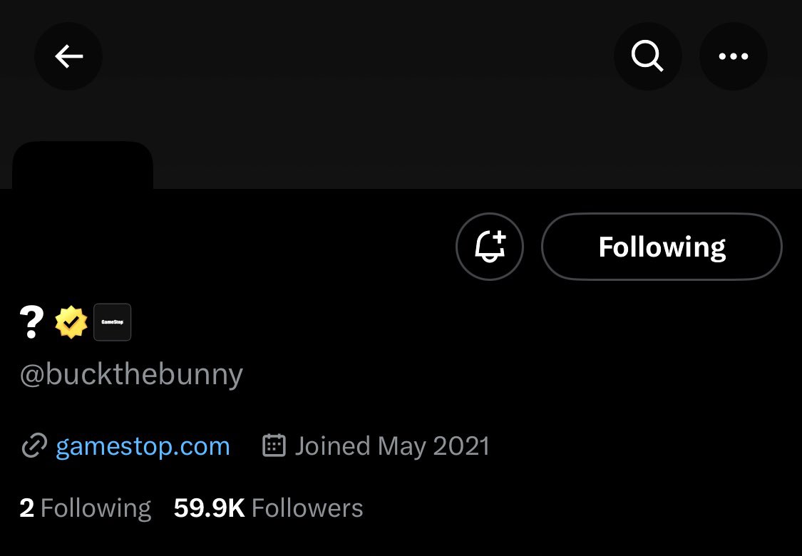 Buck the Bunny’s X profile has been updated… 👀

$GME 🐰