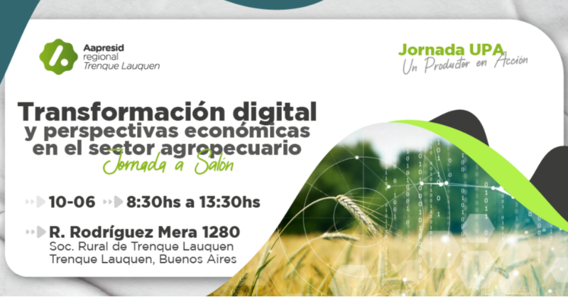 aapresid's tweet photo. Nuestra Regional @aapresidtrenque te invita a su próxima jornada a salón sobre transformación digital y perspectivas económicas en el sector agropecuario.

📆MARTES 10/06 - 8:30hs
📍Sociedad Rural de Trenque Lauquen, Bs. As: https://t.co/I9AutKubw3

Mirá el cronograma⬇️