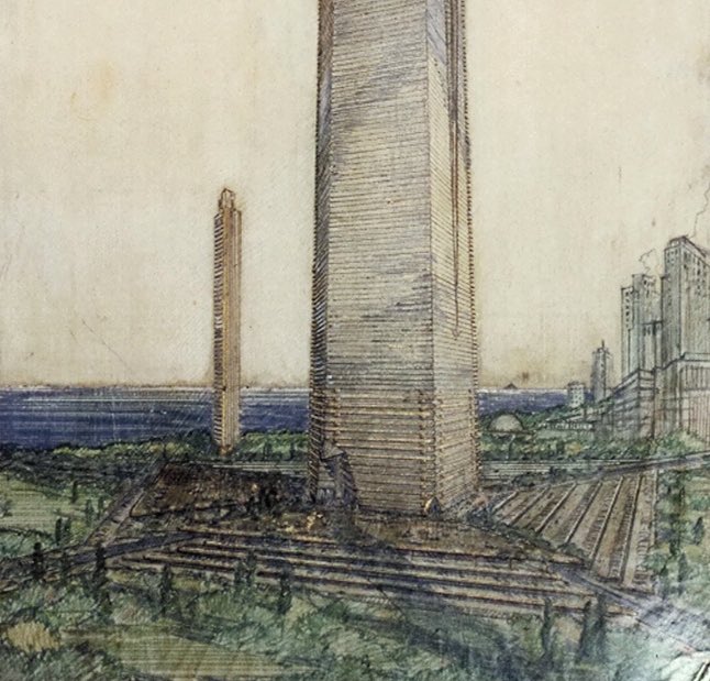 The Illinois, designed to be the first one-mile-high tower in the world by Frank Lloyd Wright.

Some company or wealthy person should get this built, the tallest building in the world should be in Chicago, USA.