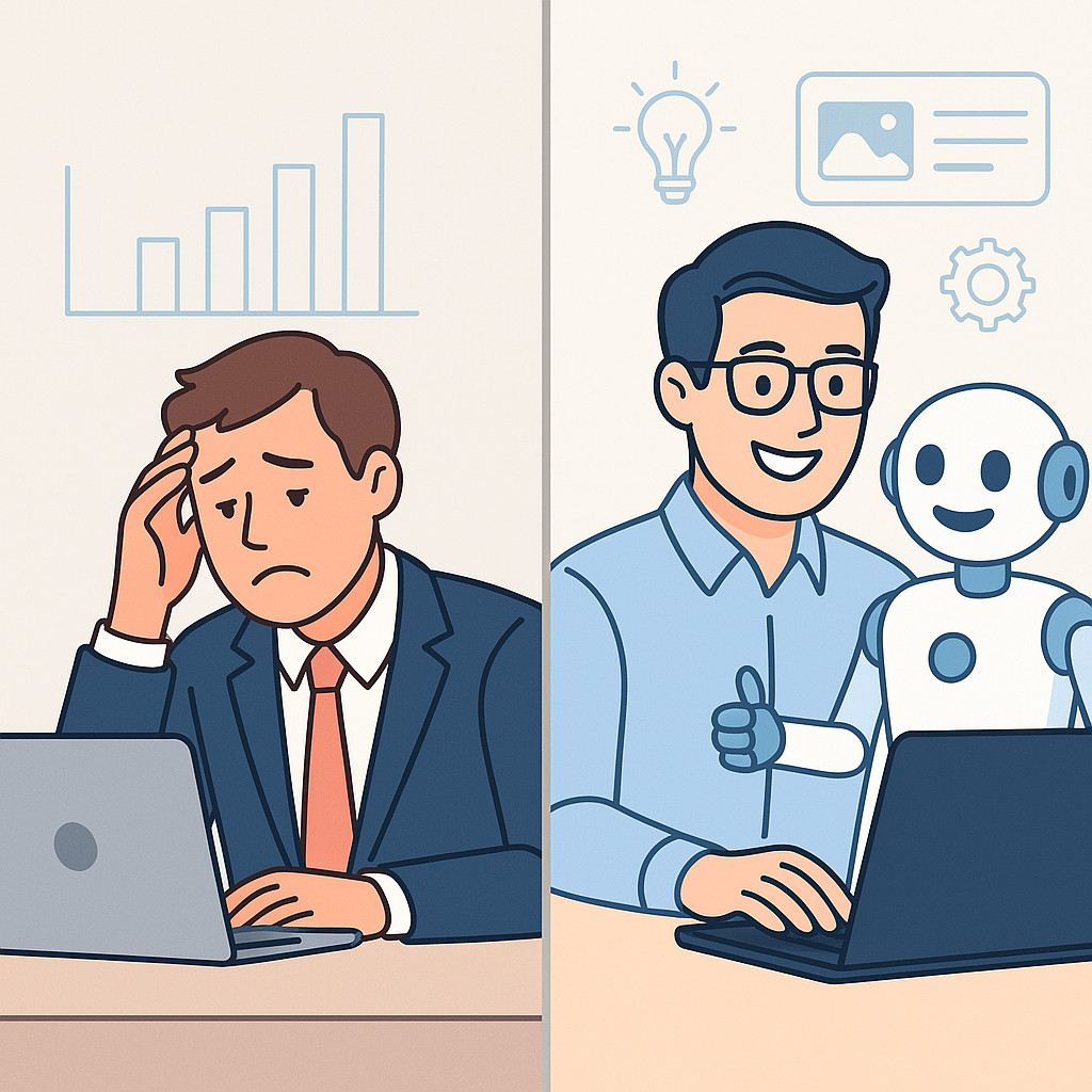 An AI first approach ensures long term success 💪

Companies who think AI-first - are the ones who’ll future-proof their business.

💡Where can you shift from "experimenting" with AI to "leading" with AI?