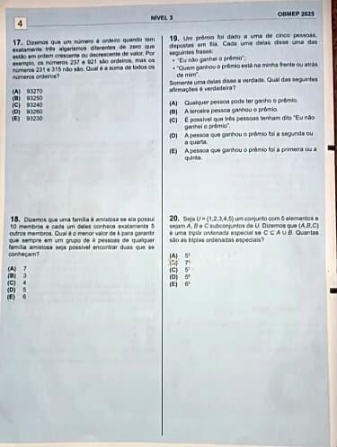 guiii_msa's tweet image. Prova da OBMEP nível 3 ( ensino médio ) SEM GABARITO!