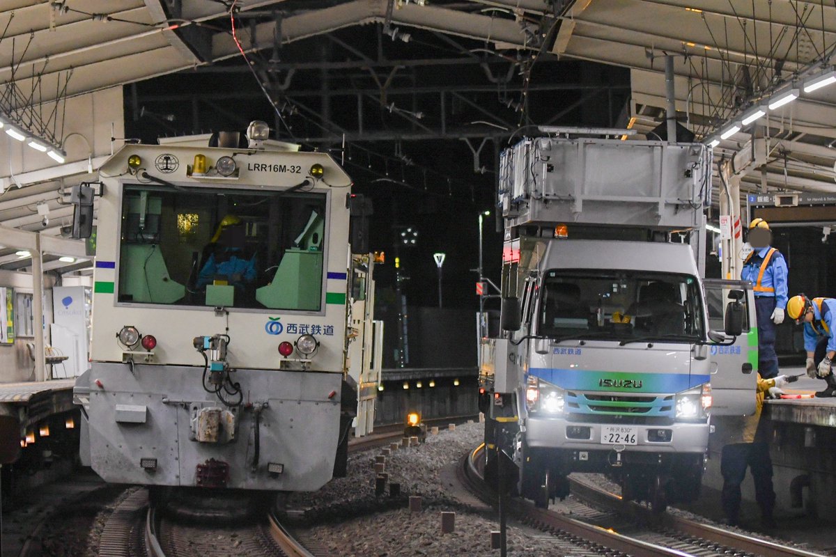SIB_KAME's tweet photo. 6/3 上り保線作業
レール削正車(LRR16M-32)＋軌道モーターカー https://t.co/aLxYHixRaP