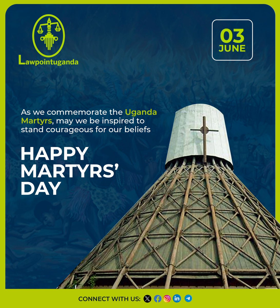 HAPPY MARTYRS' DAY

Today, we remember the bravery and sacrifice of the Uganda Martyrs.

🔥 May we be inspired to stand strong and courageous for what we believe in. 💪🏾✝️🕊️

#martyrsday2025