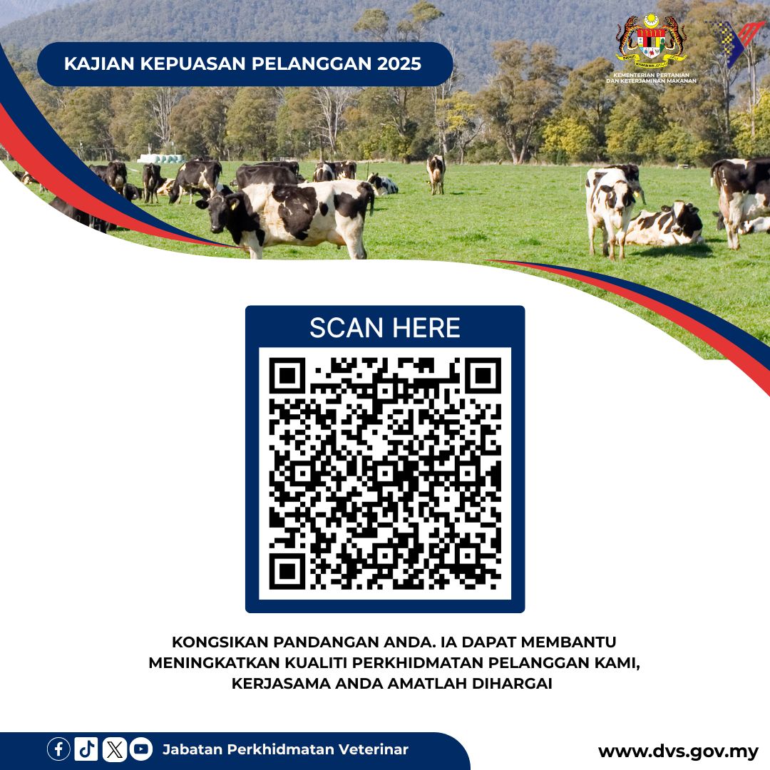 Jabatan Perkhidmatan Veterinar ๐ฒ๐พ (@dvsmalaysia) on Twitter photo ๐๐๐๐๐๐ ๐๐๐๐๐๐๐๐ ๐๐๐๐๐๐๐๐๐ ๐๐๐๐ ๐๐๐๐๐๐๐ ๐๐๐๐๐๐๐๐๐๐๐๐ ๐๐๐๐๐๐๐๐๐ (๐๐๐)
Sukacitanya dimaklumkan Jabatan Perkhidmatan Veterinar (DVS) sedang menjalankan Kajian Kepuasan Pelanggan Bil. 2 bagi tahun 2025. ๐๐๐๐๐๐ ๐๐๐๐๐๐๐๐ ๐๐๐๐๐๐๐๐๐ ๐๐๐๐ ๐๐๐๐๐๐๐ ๐๐๐๐๐๐๐๐๐๐๐๐ ๐๐๐๐๐๐๐๐๐ (๐๐๐)
Sukacitanya dimaklumkan Jabatan Perkhidmatan Veterinar (DVS) sedang menjalankan Kajian Kepuasan Pelanggan Bil. 2 bagi tahun 2025.