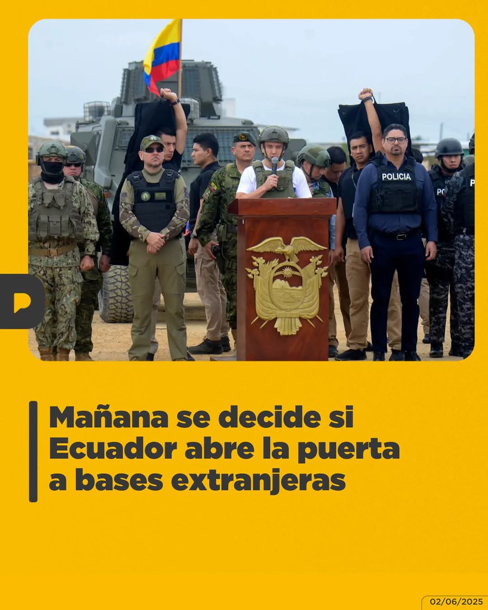 DavidTapiaz1's tweet photo. La Asamblea debate una reforma que va más allá de permitir el ingreso de fuerzas extranjeras: está en juego la soberanía, la institucionalidad y la democracia. Exigimos a la @AsambleaEcuador responsabilidad histórica, transparencia y visión de país. #basesextranjeras #soberania https://t.co/Gu1q8lOsFs