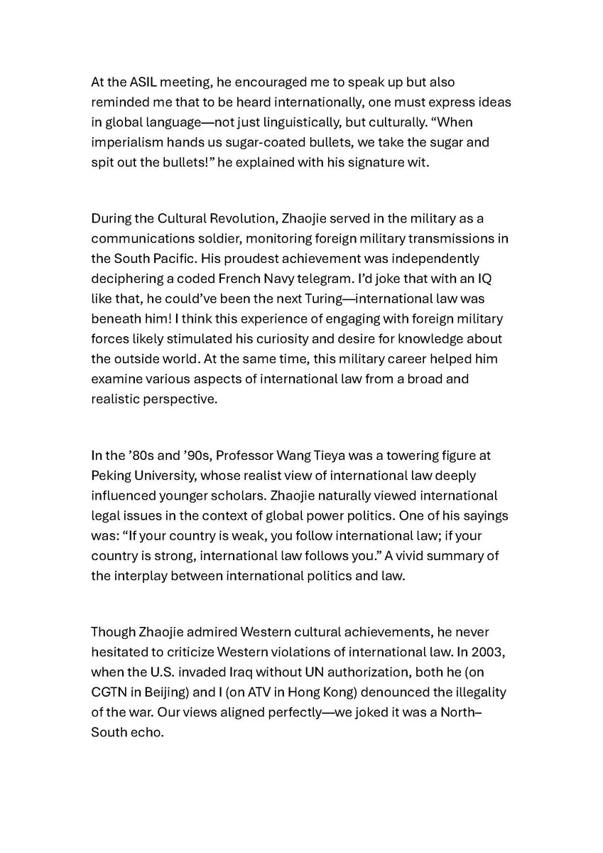 bingling06's tweet photo. I wrote an essay in memory of the late Professor James Li Zhaojie of Tsinghua Law School. The Chinese version is published today by China Law Review WeChat Public Page at https://t.co/LDZsZrRcA7. An English translation (courtesy of ChatGPT ) is attached (Part 1). https://t.co/r1658TtO4t