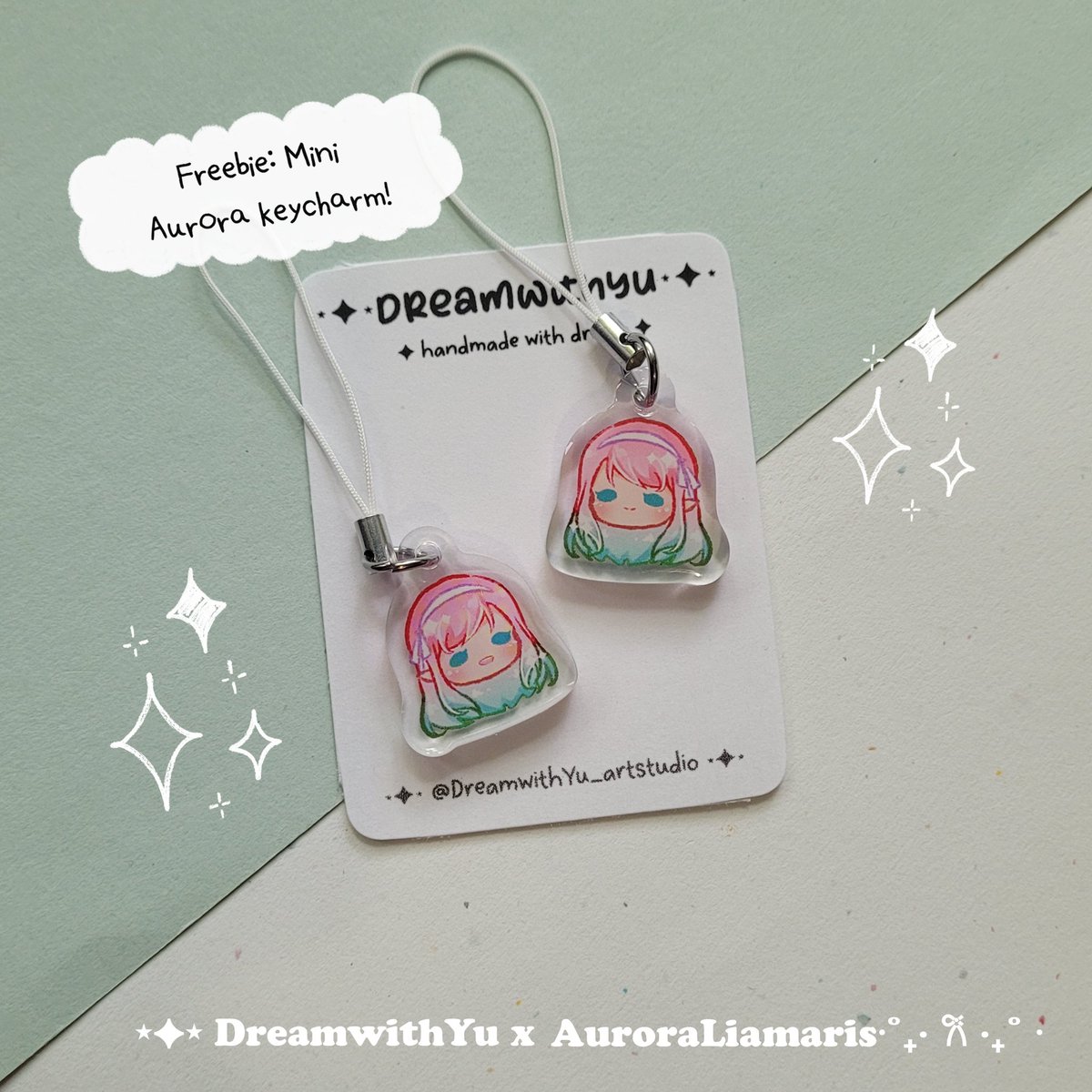 <a href="/TheSamigirl101/">Sami/Aurora</a> Surprise!! Surprise!!💜 All Aurora pre-order will not only get the limited anniversary sticker but also a mini Aurora keycharm as the freebie!!✨️ she's printed double-sided and with different image!!👀