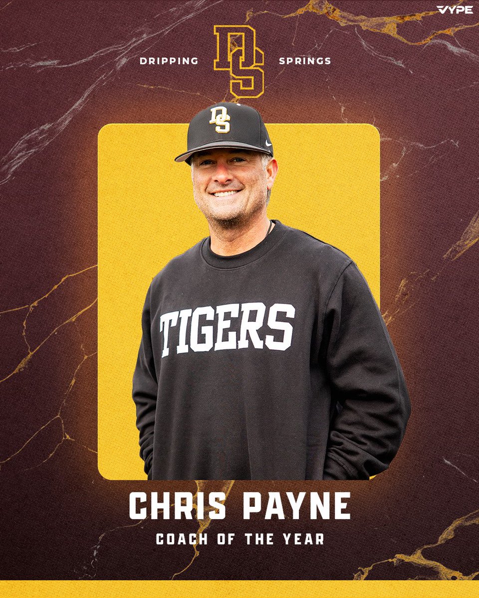 Congrats to Coach Payne on being named District Coach of the Year! Coach Payne had an amazing season with the Tigers, currently sitting at 395 career Wins!