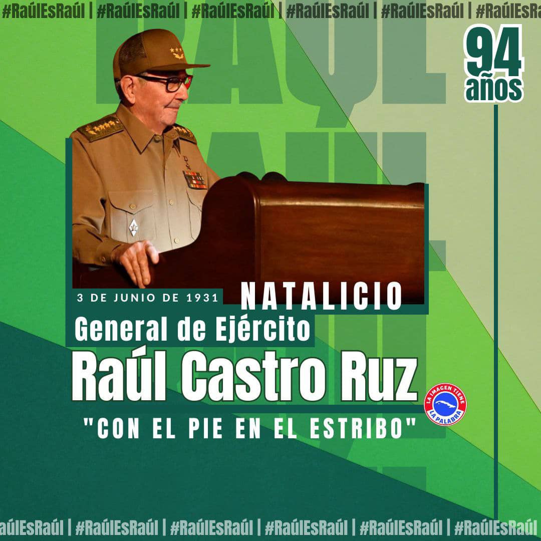 En solo unas horas nuestro General de Ejército estará de cumpleaños, gracias por seguir junto a las nuevas generaciones con el pie en el estribo. #RaúlEsRaúl