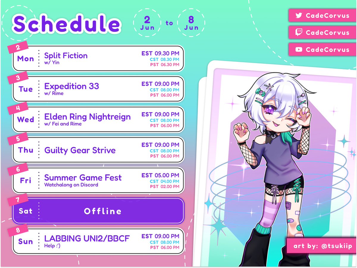 Uh oh I’m going to attempt to lab this week 

👻CREDITS👻
Model: @/tsukiip
Rigs: @/Maffriron @/MochiHuechi
Art: @/tsukiip
Schedule: @/chrone_co
