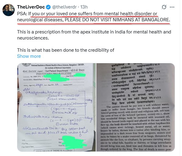 This "Liverdoctor" has a small mind and an even smaller heart.

Surely, there should be another way to get your livelihood without having to disparage the most holistic health system that serves millions and holds the key for a healthy world.