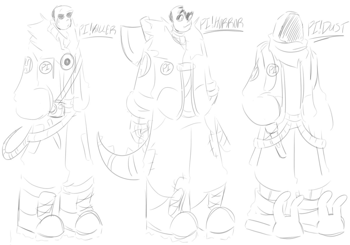 quack__art's tweet photo. Heya uhm is any body interested in a Phasmophobia based Multiverse au? Here's some design sketches! 
#Killersans #Horrorsans #Dustsans #Multiverseau #Phasmophobia https://t.co/Urpq8i8kvT