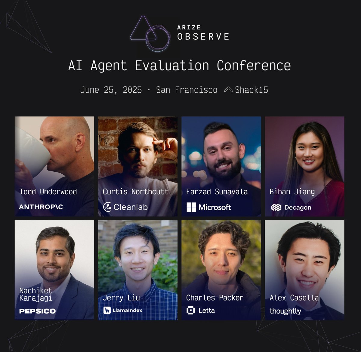 Get ready to learn from the best. 🚀

We're sending a powerhouse group of speakers to <a href="/SHACK15sf/">SHACK15</a> on June 25 to share strategies and insights on building, scaling, and operationalizing AI--with a strong emphasis on approaches for agents. 

Speakers from <a href="/AnthropicAI/">Anthropic</a> <a href="/CleanlabAI/">Cleanlab</a>