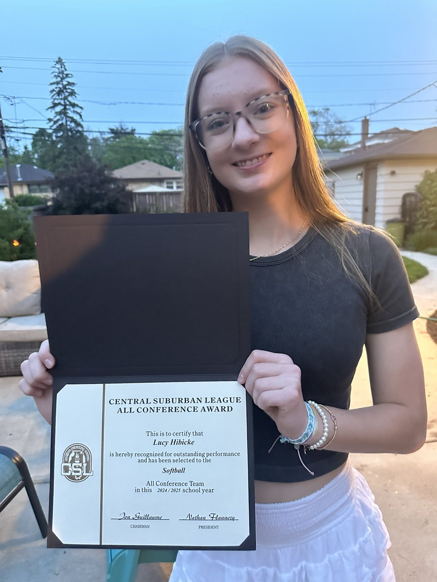 Lucy Hibicke (@lucyhibicke) on Twitter photo So honored to be named All Conference for the central suburban league! <a href="/CoachJocelynW/">Jocelyn Wechter</a> <a href="/WTGS_WarrenWave/">Warren Wave Softball</a> So honored to be named All Conference for the central suburban league! <a href="/CoachJocelynW/">Jocelyn Wechter</a> <a href="/WTGS_WarrenWave/">Warren Wave Softball</a>