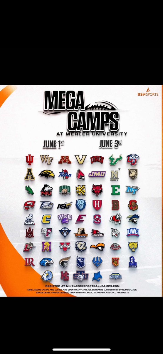 Jack Lenaghan (@jack_fb26) on Twitter photo I’m very excited to be attending <a href="/MercerFootball/">Mercer Football</a> Mega Camp tomorrow.
<a href="/McTJacketsFB/">McT Football</a> <a href="/CoachDFaulkner/">David Faulkner</a>
<a href="/the_coachmentor/">Coach Crenshaw M.Ed.</a> <a href="/CoachTbuck4/">Tracy Buckhannon</a>
<a href="/ConnorCollier12/">Connor</a> <a href="/QuintinProffitt/">COACH Q</a> <a href="/doriot5/">Mike Doriot</a> <a href="/CoachBrady56/">Coach Brady</a> <a href="/AL6AFootball/">Alabama6AFootball</a> <a href="/AL_Recruiting/">AL Recruiting</a> <a href="/PrepRedzoneAL/">Prep Redzone Alabama</a> I’m very excited to be attending <a href="/MercerFootball/">Mercer Football</a> Mega Camp tomorrow.
<a href="/McTJacketsFB/">McT Football</a> <a href="/CoachDFaulkner/">David Faulkner</a>
<a href="/the_coachmentor/">Coach Crenshaw M.Ed.</a> <a href="/CoachTbuck4/">Tracy Buckhannon</a>
<a href="/ConnorCollier12/">Connor</a> <a href="/QuintinProffitt/">COACH Q</a> <a href="/doriot5/">Mike Doriot</a> <a href="/CoachBrady56/">Coach Brady</a> <a href="/AL6AFootball/">Alabama6AFootball</a> <a href="/AL_Recruiting/">AL Recruiting</a> <a href="/PrepRedzoneAL/">Prep Redzone Alabama</a>