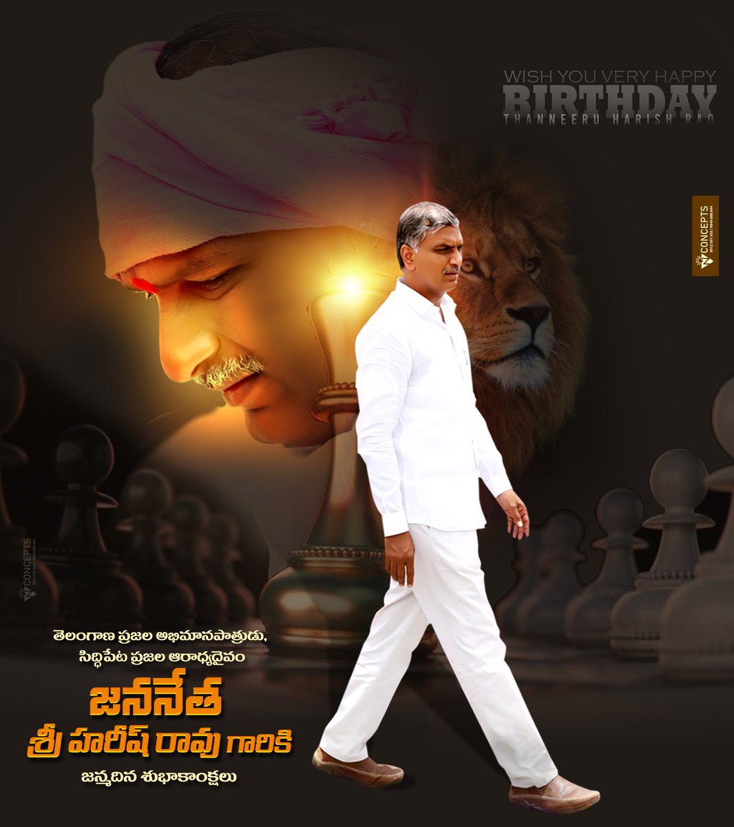 ConceptsVn's tweet photo. Happy Birthday to Harish Rao Garu...!!! @BRSHarish
#Harishraothanneru https://t.co/9pCeX6zpXX