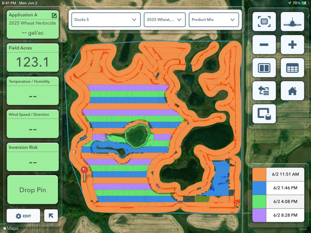 Brett McRae (@mcrae_brett) on Twitter photo Wheat herbicide trial:
Varro (orange)
Cazado (blue)
Simplicity (green)
Simplicity GoDri (purple)
All tank mixed with Pixxaro/MCPA, and the appropriate additives
Every field is an opportunity to learn!
<a href="/WheatPete/">Peter Johnson</a> Wheat herbicide trial:
Varro (orange)
Cazado (blue)
Simplicity (green)
Simplicity GoDri (purple)
All tank mixed with Pixxaro/MCPA, and the appropriate additives
Every field is an opportunity to learn!
<a href="/WheatPete/">Peter Johnson</a>