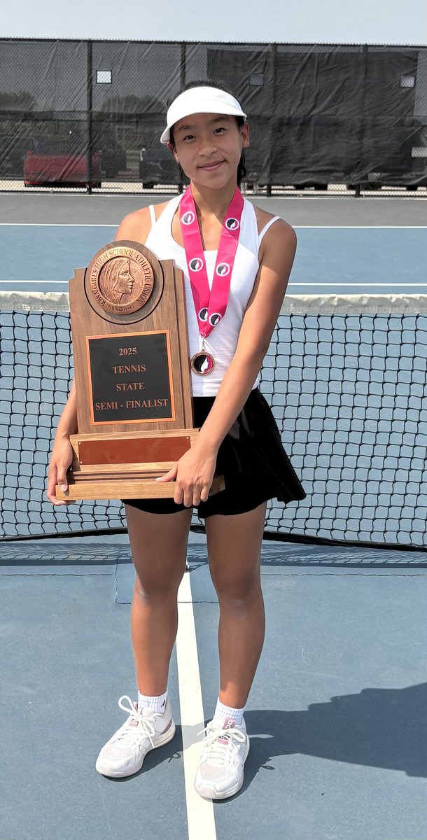 Random pics of Sophie T, Kaitlyn, Rory/Raegan doin' their thing (🤷‍♂️) at state team tennis today. Love coaching these girls.