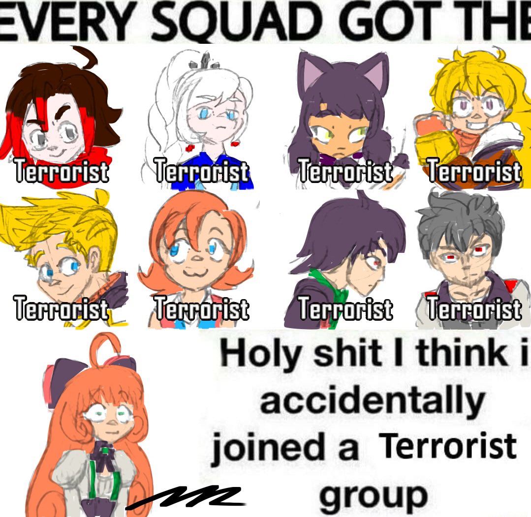 (repost from 🦋)
don’t think I brought this one over yet
#rwby #rwbyvolume8 #rwbyfanart #rubyrose #weissschnee #blakebelladonna #yangxiaolong #jaunearc #noravalkyrie #lieren #qrowbranwen #pennypolendina