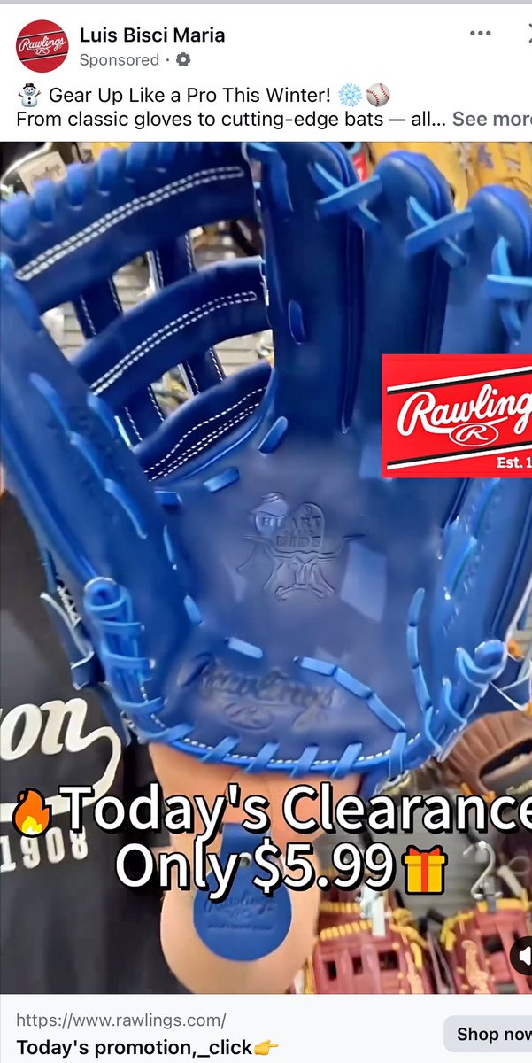 Haus8's tweet photo. @RawlingsSports Rawlings, I have been seeing these posted on social media with your gloves at heavily discounted prices. Any truth to these prices? Do you know who this person is? https://t.co/PCbjoTuBux