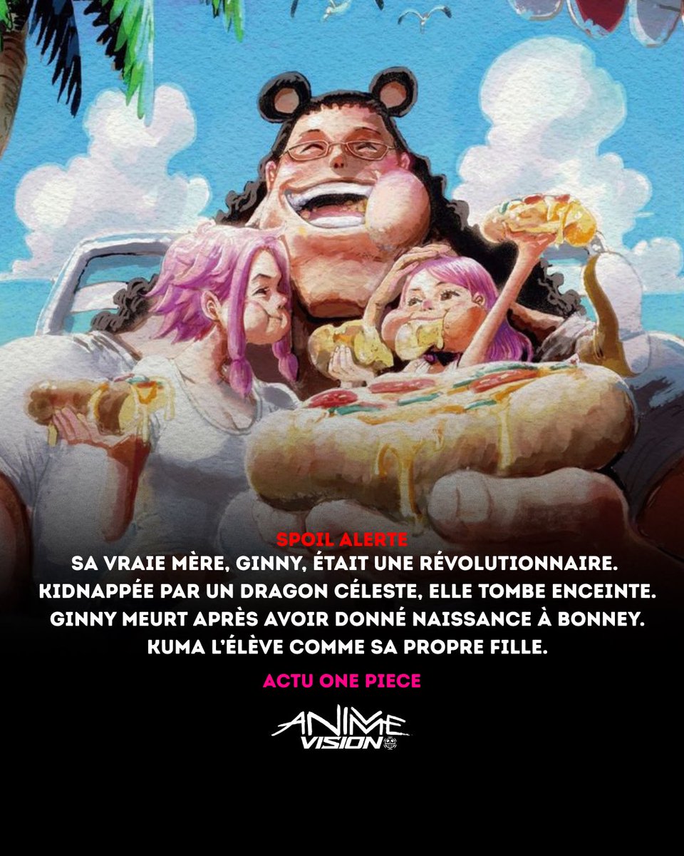 AnimeVisionTv's tweet photo. Mais qui est le père de Bonney ? Est-ce vraiment Kuma ?#ONEPIECE #kuma https://t.co/GXQv5L1TWb