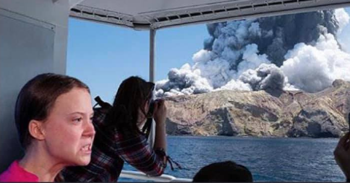 VIDEO: Greta Thunberg yells at Mount Etna for recklessly violating climate change regulation • Genesius Times genesiustimes.com/video-greta-th…