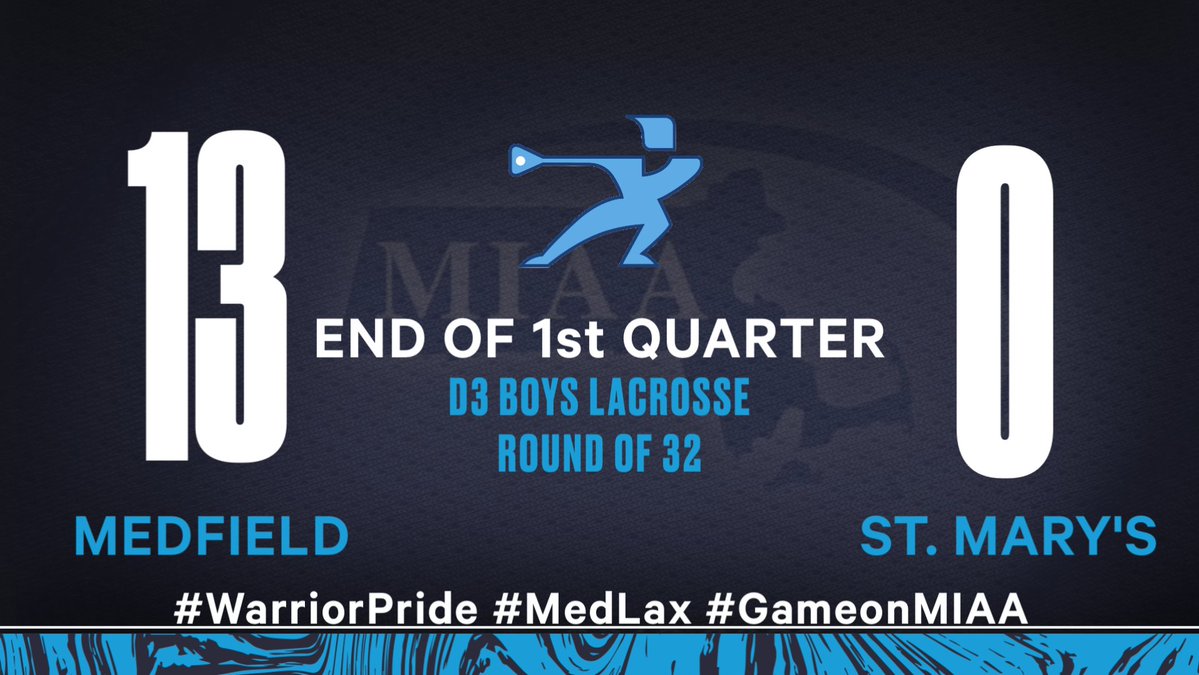 Medfield Athletics (@medfieldad) on Twitter photo D3 <a href="/MIAA033/">MIAA</a> Boys Lacrosse 🥍 Rd of 32:
<a href="/Med_Lax/">Medfield HS Lacrosse</a> (#1) vs. <a href="/stmarysspartans/">St. Mary's Spartans</a> (#32)
<a href="/coachmace/">Michael Mason</a> <a href="/TVLSportsMa/">TVL Sports Updates</a> <a href="/HometownWeekly/">Hometown Weekly</a> <a href="/MetroWestSports/">Daily News Sports</a> <a href="/GlobeSchools/">Boston Globe Schools</a> <a href="/BostonHeraldHS/">Danny Ventura</a> <a href="/BConn63/">Brendan Connelly</a> <a href="/TrevorHass/">Trevor Hass</a> D3 <a href="/MIAA033/">MIAA</a> Boys Lacrosse 🥍 Rd of 32:
<a href="/Med_Lax/">Medfield HS Lacrosse</a> (#1) vs. <a href="/stmarysspartans/">St. Mary's Spartans</a> (#32)
<a href="/coachmace/">Michael Mason</a> <a href="/TVLSportsMa/">TVL Sports Updates</a> <a href="/HometownWeekly/">Hometown Weekly</a> <a href="/MetroWestSports/">Daily News Sports</a> <a href="/GlobeSchools/">Boston Globe Schools</a> <a href="/BostonHeraldHS/">Danny Ventura</a> <a href="/BConn63/">Brendan Connelly</a> <a href="/TrevorHass/">Trevor Hass</a>