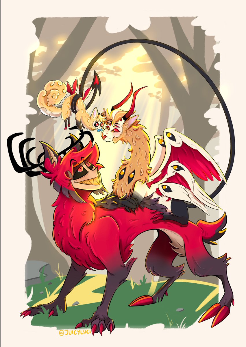JuicyLuci666's tweet photo. For Kowai's DTIS over on ๐ฆfor the amazing #CryptidAU I love CosmicSpeck's AU and design for these creatures! #radioapple https://t.co/XG2z3awBS6