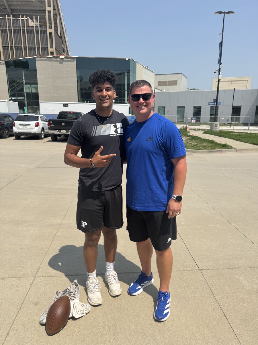 cubajaxson's tweet photo. Had a great time showing my skills @KU_Football @CoachBVignery https://t.co/tRWipaSDfv