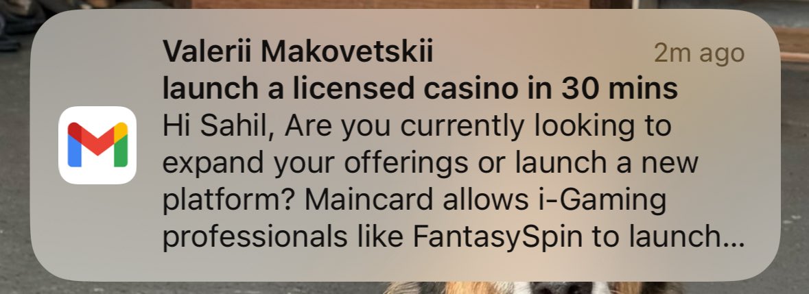 Strongest email subject hook I’ve seen in a while 🎰