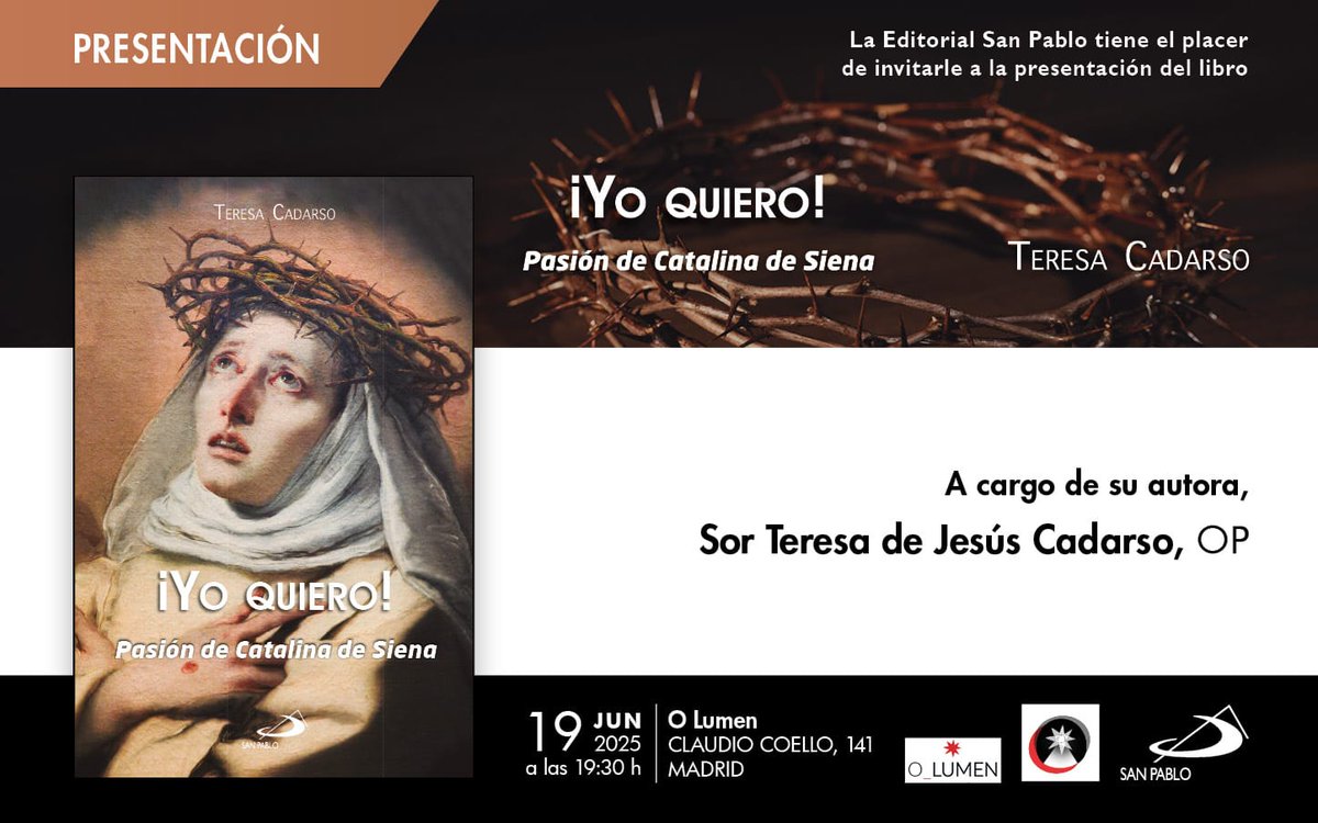 Santa Catalina de Siena. De Teresa Cadarso O.P. 19/06/2025. Claudio Coello, 141