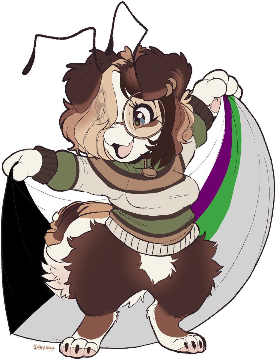 Happy pride month sillies!!
I am demi!!

Art by my friend Isovana, its a ych too u should totally check it out ill link it in the comments!!