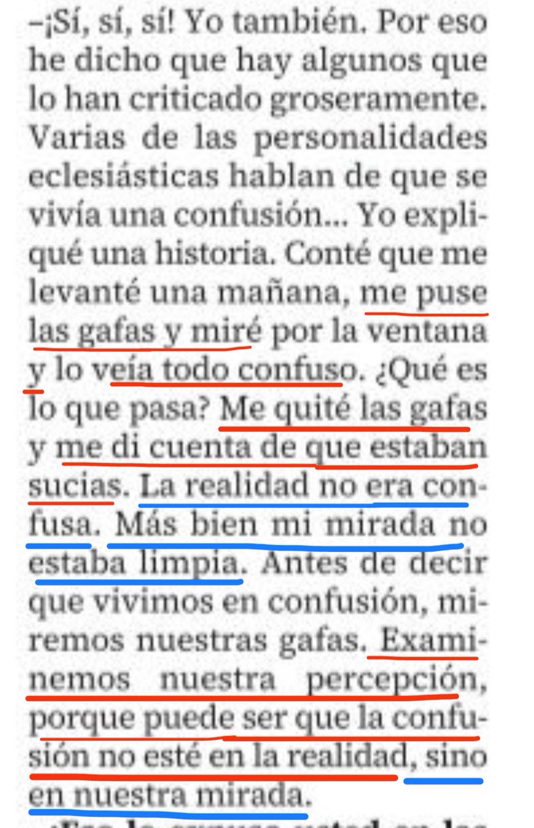 Esta respuesta del Card. Cristóbal López, Arzobispo de Rabat, a la pregunta sobre supuesta "confusión" creada por el Papa Francisco, es para que NOS revisemos todos:
LIMPIA TU MIRADA.
👇