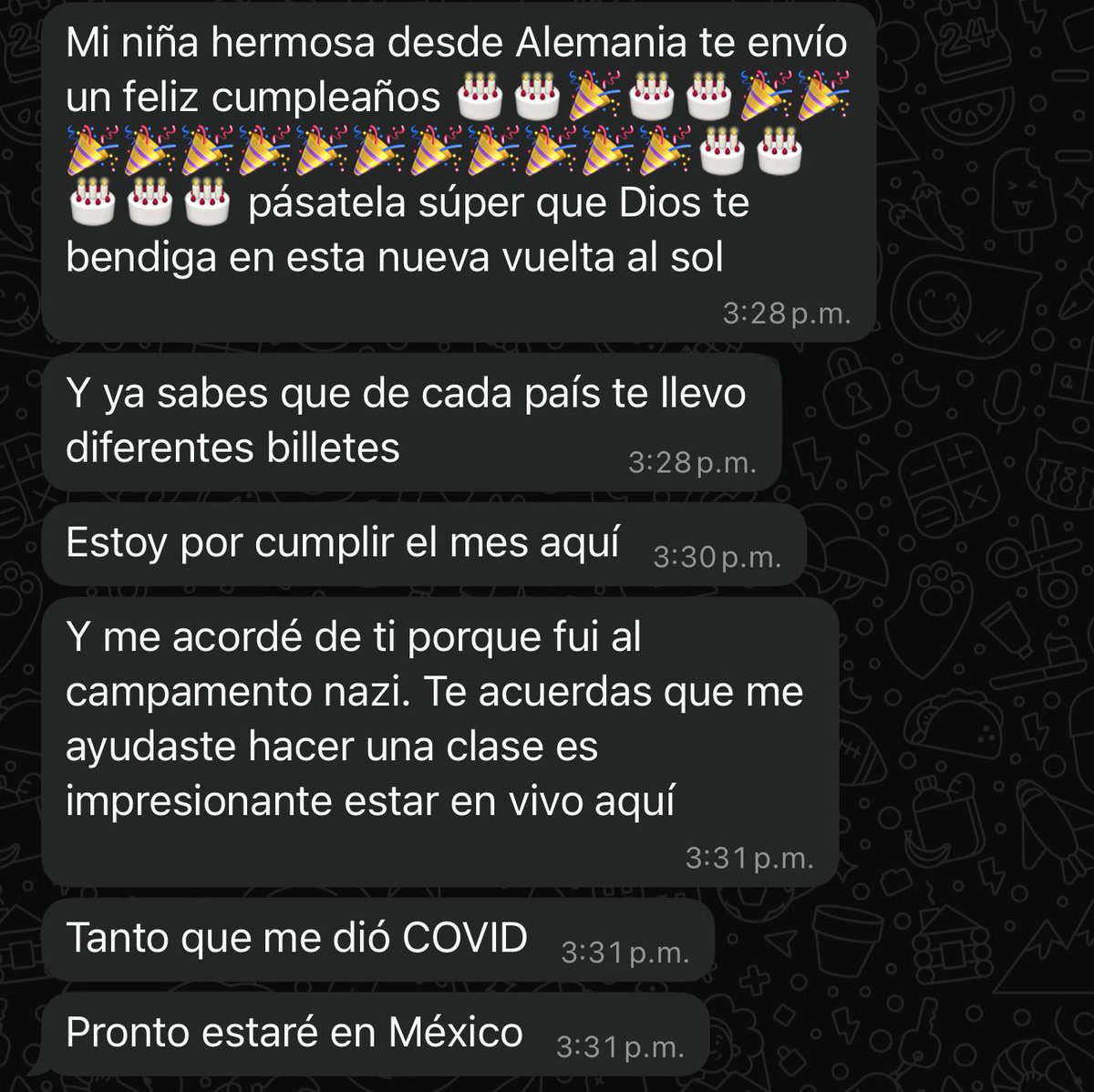 _eldyorado's tweet photo. Mi cumpleaños es mañana pero este mensaje me acaba de dar en toda la madre. 
Estoy llorando durísimo. https://t.co/4L2HW7SeNV