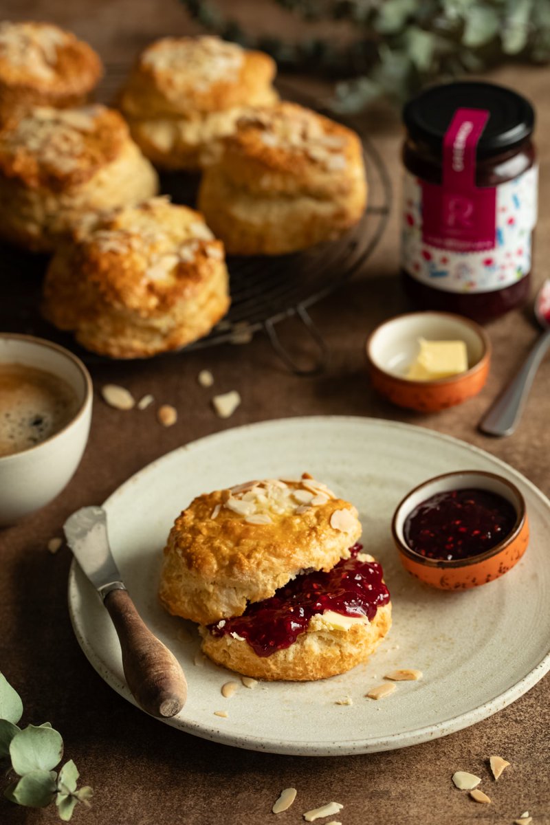 Our pear and almond scones are baked by myself every morning. Feather light and served with pure Irish butter and real Irish raspberry jam.
