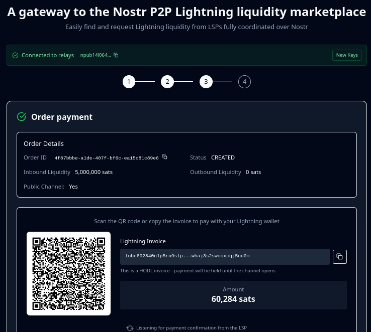 Someone made a cool nostr app called Liquiditystr. It's a FOSS market for LN channels, similar to Liquidity Ads or Lightning Pool but (1) it runs on nostr (2) it's web friendly (3) buyers need not run special software. Oh yeah, and you can earn money with it by "becoming" an LSP!