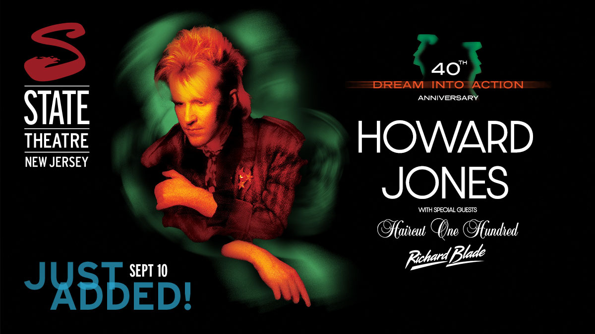 State Theatre (@statetheatrenj) on Twitter photo Just Added! Howard Jones, Haircut One Hundred, and Richard Blade! Hear hits from Howard Jones like "No One is to Blame," "What is Love?," "New Song," and "Things Can Only Get Better." Tickets go on sale Friday at 10am: bit.ly/4khZA4Y <a href="/howardjones/">Howard Jones</a> Just Added! Howard Jones, Haircut One Hundred, and Richard Blade! Hear hits from Howard Jones like "No One is to Blame," "What is Love?," "New Song," and "Things Can Only Get Better." Tickets go on sale Friday at 10am: bit.ly/4khZA4Y <a href="/howardjones/">Howard Jones</a>