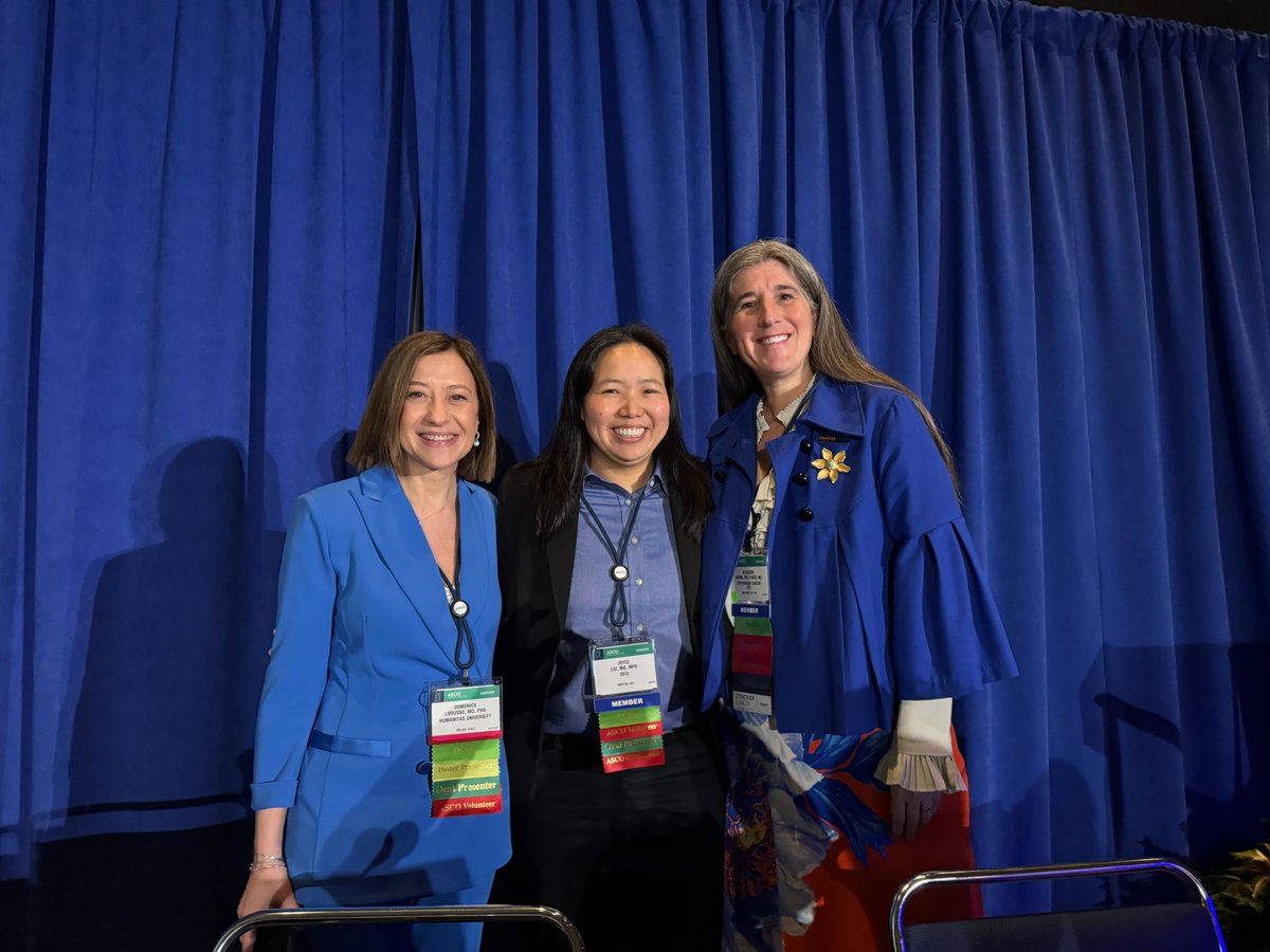 #ASCO25 Thank you for asking me to chair a clinical science session on gynecologic cancers.  It was my absolute honor to work with exceptional faculty and present to a packed room today.  Thanks to Drs. Joyce Liu and Ketta Lorusso who brought comprehensive, forward thinking ideas