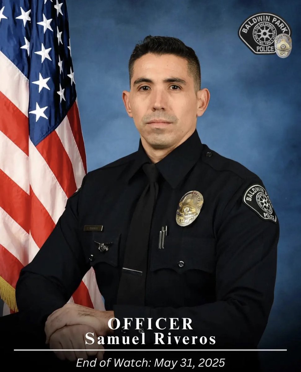 San Diego Sheriff (@sdsheriff) on Twitter photo #InMemoriam <a href="/SDSheriff/">San Diego Sheriff</a> sends its condolences to our brothers and sisters at the Baldwin Park Police Department over the death of Officer Samuel Riveros in the line of duty. Our thoughts and prayers are with his family, friends and colleagues. #InMemoriam <a href="/SDSheriff/">San Diego Sheriff</a> sends its condolences to our brothers and sisters at the Baldwin Park Police Department over the death of Officer Samuel Riveros in the line of duty. Our thoughts and prayers are with his family, friends and colleagues.