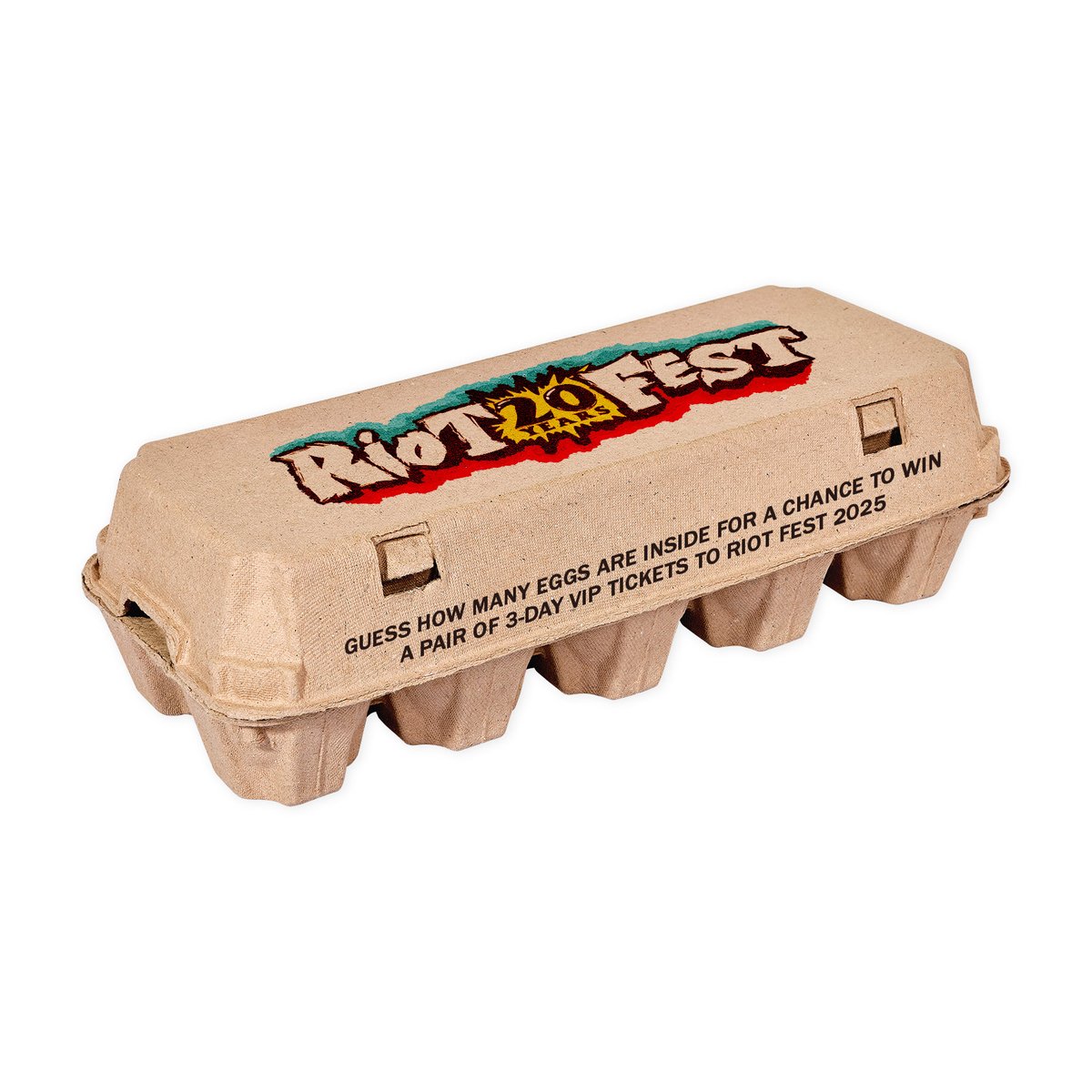 Happy National Egg Day! Guess how many eggs are inside this carton for a chance to win a pair of 3-Day VIP tickets to Riot Fest.